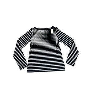 Women’s Old Navy  & White Stripe Long sleeve Size L NWT New Snug Large